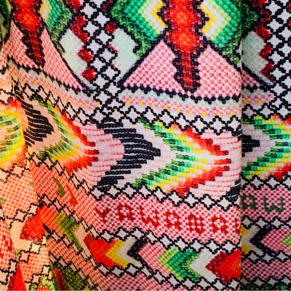 Farm Rio Colorful Geometric Patterned Dress - Picture 8 of 15